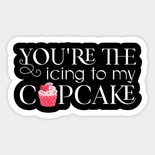 Cute Romantic Cupcake Design for Women in Love Valentine's Day Sticker